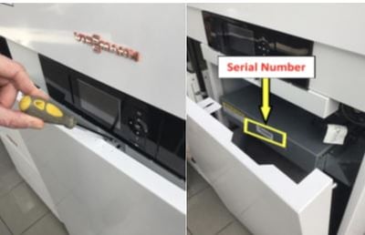 Recalled Viessmann Vitodens 222-F serial location